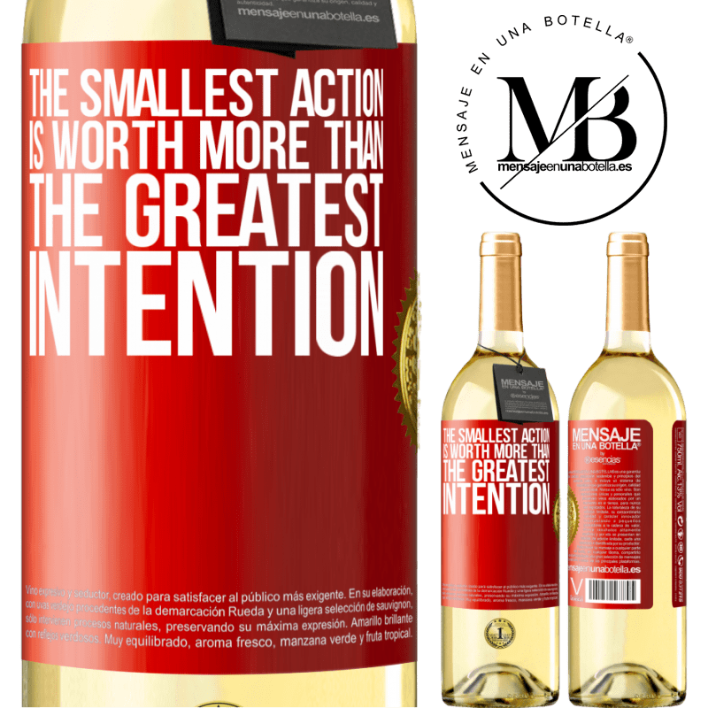 29,95 € Free Shipping | White Wine WHITE Edition The smallest action is worth more than the greatest intention Red Label. Customizable label Young wine Harvest 2024 Verdejo