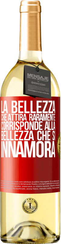 29,95 € | Vino bianco Edizione WHITE La bellezza che attira raramente corrisponde alla bellezza che si innamora Etichetta Rossa. Etichetta personalizzabile Vino giovane Raccogliere 2025 Verdejo