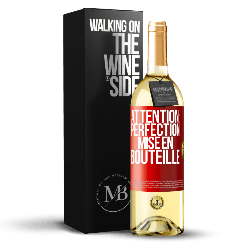 29,95 € Envoi gratuit | Vin blanc Édition WHITE Attention: perfection mise en bouteille Étiquette Rouge. Étiquette personnalisable Vin jeune Récolte 2024 Verdejo