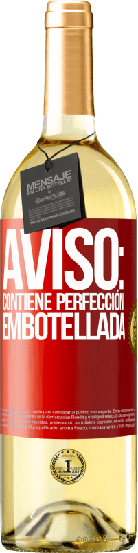 29,95 € | Vino Blanco Edición WHITE Aviso: contiene perfección embotellada Etiqueta Roja. Etiqueta personalizable Vino joven Cosecha 2023 Verdejo