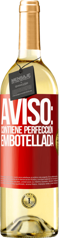 29,95 € | Vino Blanco Edición WHITE Aviso: contiene perfección embotellada Etiqueta Roja. Etiqueta personalizable Vino joven Cosecha 2024 Verdejo