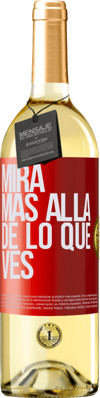 29,95 € | Vino Blanco Edición WHITE Mira más allá de lo que ves Etiqueta Roja. Etiqueta personalizable Vino joven Cosecha 2024 Verdejo