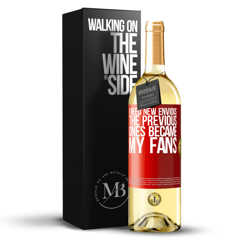 29,95 € Free Shipping | White Wine WHITE Edition I need new envious. The previous ones became my fans Red Label. Customizable label Young wine Harvest 2025 Verdejo