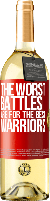 29,95 € | White Wine WHITE Edition The worst battles are for the best warriors Red Label. Customizable label Young wine Harvest 2025 Verdejo