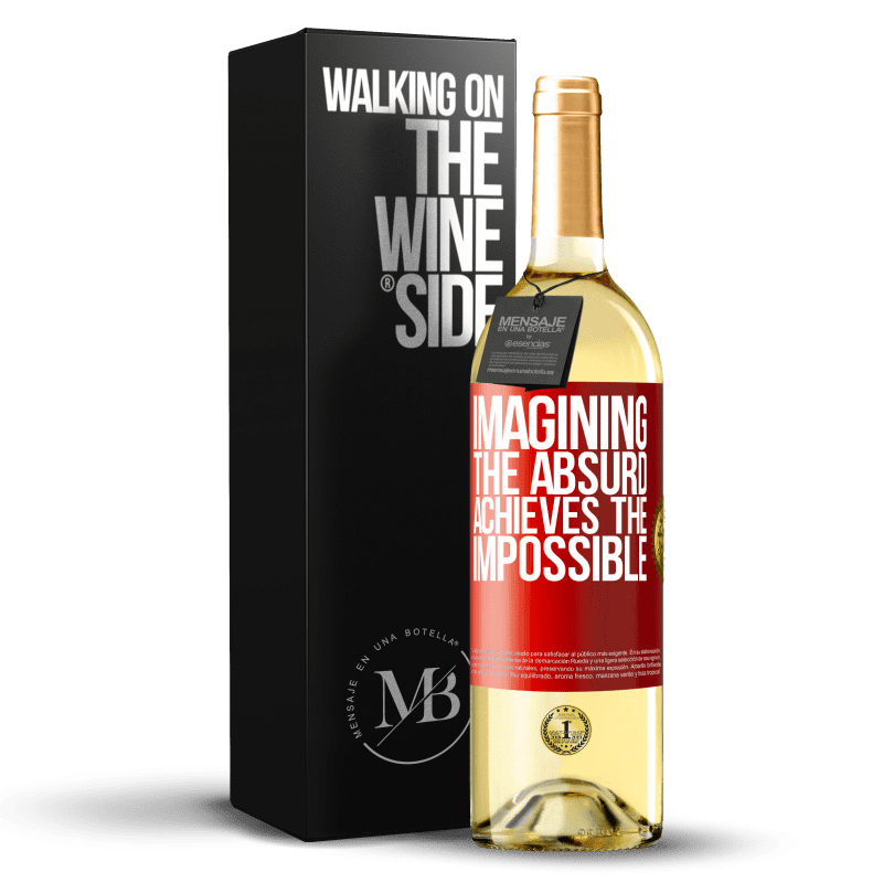 29,95 € Free Shipping | White Wine WHITE Edition Imagining the absurd achieves the impossible Red Label. Customizable label Young wine Harvest 2022 Verdejo