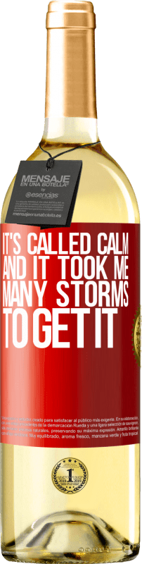 29,95 € | 白葡萄酒 WHITE版 这叫做平静,花了我很多时间才能弄到 红色标签. 可自定义的标签 青年酒 收成 2025 Verdejo