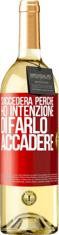 29,95 € | Vino bianco Edizione WHITE Succederà perché ho intenzione di farlo accadere Etichetta Rossa. Etichetta personalizzabile Vino giovane Raccogliere 2024 Verdejo