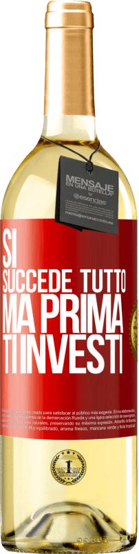 29,95 € | Vino bianco Edizione WHITE Sì, succede tutto. Ma prima ti investi Etichetta Rossa. Etichetta personalizzabile Vino giovane Raccogliere 2024 Verdejo