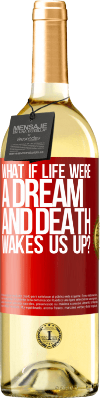 29,95 € | White Wine WHITE Edition what if life were a dream and death wakes us up? Red Label. Customizable label Young wine Harvest 2024 Verdejo