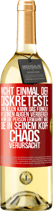 29,95 € | Weißwein WHITE Ausgabe Nicht einmal der Diskreteste von allen kann das Funkeln in seinen Augen verbergen, wenn die Person erwähnt wird, die in seinem K Rote Markierung. Anpassbares Etikett Junger Wein Ernte 2024 Verdejo