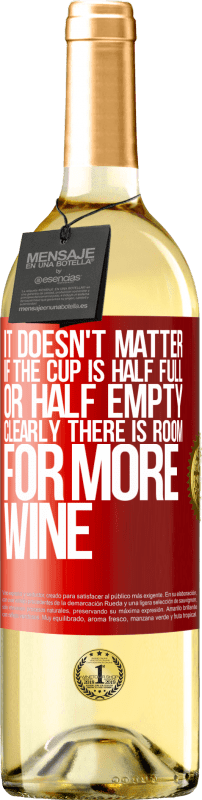 29,95 € | 白ワイン WHITEエディション カップが半分満たされていても、半分空になっていても関係ありません。明らかにワインの余地がある 赤いタグ. カスタマイズ可能なラベル 若いワイン 収穫 2025 Verdejo