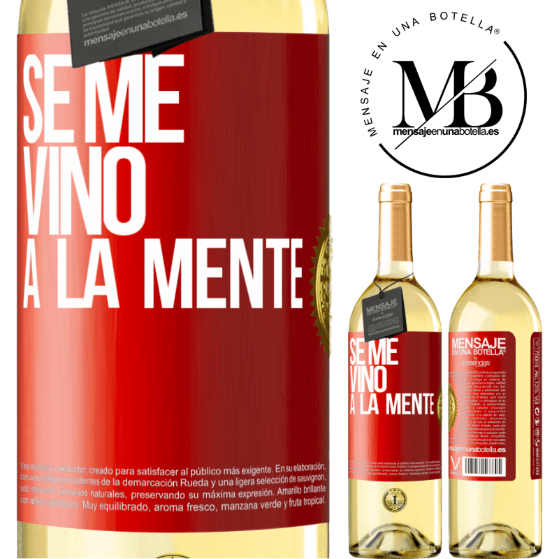 29,95 € Spedizione Gratuita | Vino bianco Edizione WHITE Se me VINO a la mente… Etichetta Rossa. Etichetta personalizzabile Vino giovane Raccogliere 2025 Verdejo