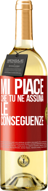 29,95 € Spedizione Gratuita | Vino bianco Edizione WHITE Mi piace che tu ne assuma le conseguenze Etichetta Rossa. Etichetta personalizzabile Vino giovane Raccogliere 2025 Verdejo