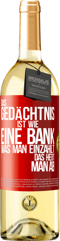 «Das Gedächtnis ist wie eine Bank. Was man einzahlt, das hebt man ab» WHITE Ausgabe
