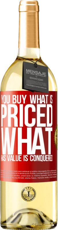 29,95 € 送料無料 | 白ワイン WHITEエディション 価格設定されたものを購入します。価値があるものは征服される 赤いタグ. カスタマイズ可能なラベル 若いワイン 収穫 2023 Verdejo