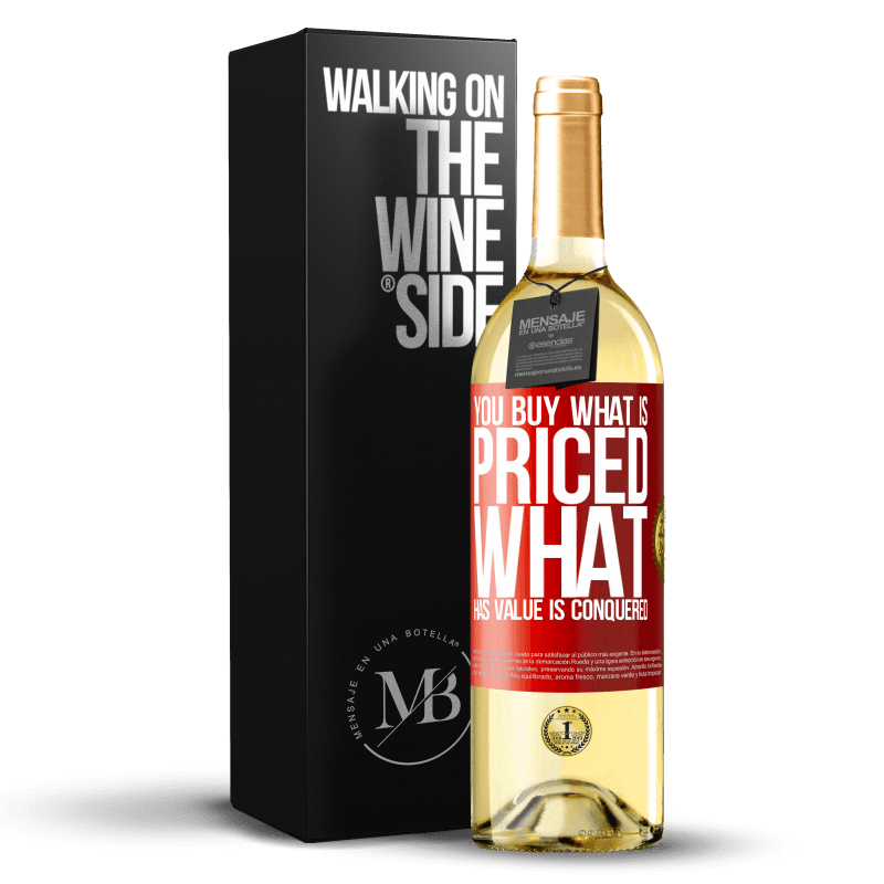 29,95 € Free Shipping | White Wine WHITE Edition You buy what is priced. What has value is conquered Red Label. Customizable label Young wine Harvest 2023 Verdejo