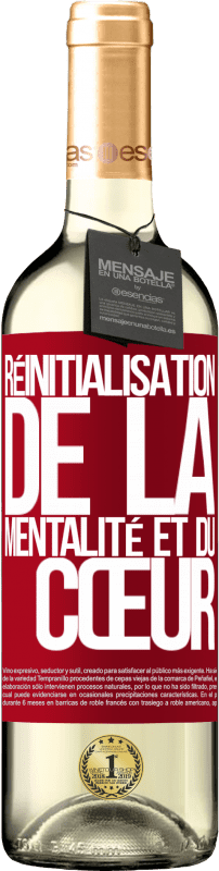 29,95 € | Vin blanc Édition WHITE Réinitialisation de la mentalité et du cœur Étiquette Rouge. Étiquette personnalisable Vin jeune Récolte 2025 Verdejo