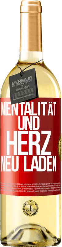 29,95 € | Weißwein WHITE Ausgabe Mentalität und Herz neu laden Rote Markierung. Anpassbares Etikett Junger Wein Ernte 2024 Verdejo