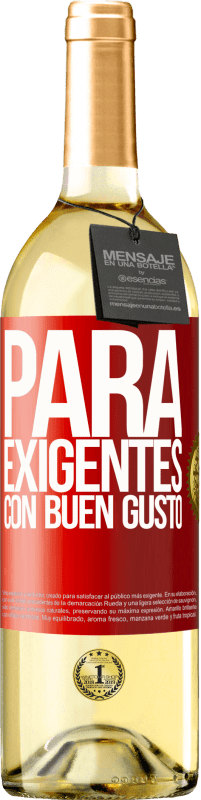 29,95 € Envío gratis | Vino Blanco Edición WHITE Para exigentes con buen gusto Etiqueta Roja. Etiqueta personalizable Vino joven Cosecha 2025 Verdejo