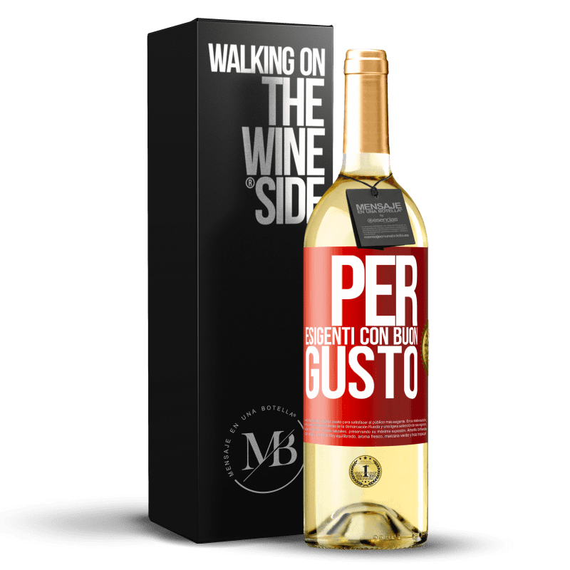 29,95 € Spedizione Gratuita | Vino bianco Edizione WHITE Per esigenti con buon gusto Etichetta Rossa. Etichetta personalizzabile Vino giovane Raccogliere 2024 Verdejo