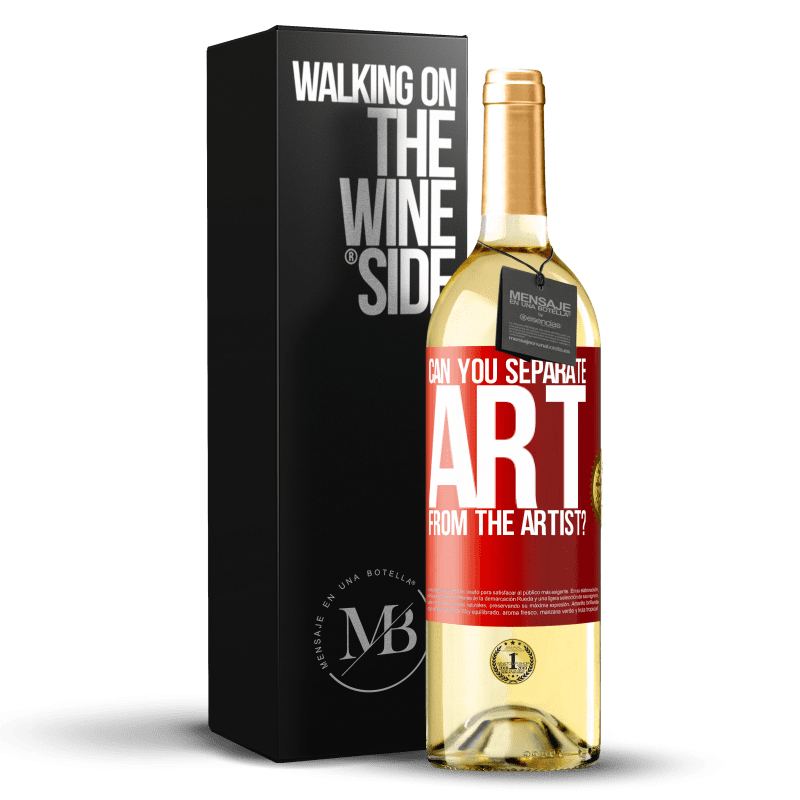 29,95 € 送料無料 | 白ワイン WHITEエディション アートをアーティストから分離できますか？ 赤いタグ. カスタマイズ可能なラベル 若いワイン 収穫 2023 Verdejo