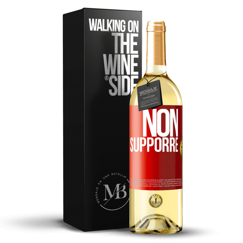 29,95 € Spedizione Gratuita | Vino bianco Edizione WHITE Non supporre Etichetta Rossa. Etichetta personalizzabile Vino giovane Raccogliere 2024 Verdejo