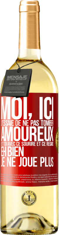 «Moi, ici, j'essaie de ne pas tomber amoureux et toi avec ce sourire et ce regard eh bien, je ne joue plus» Édition WHITE