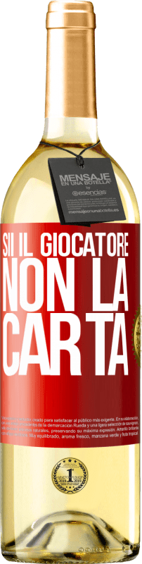 29,95 € Spedizione Gratuita | Vino bianco Edizione WHITE Sii il giocatore, non la carta Etichetta Rossa. Etichetta personalizzabile Vino giovane Raccogliere 2025 Verdejo