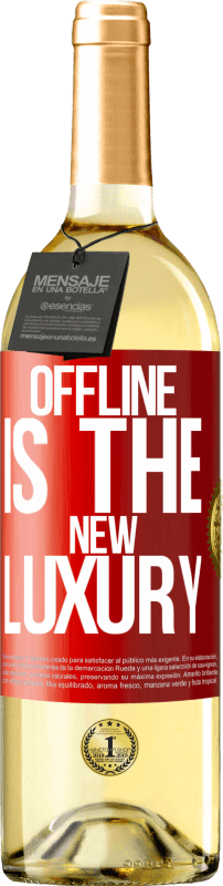 29,95 € 免费送货 | 白葡萄酒 WHITE版 Offline is the new luxury 红色标签. 可自定义的标签 青年酒 收成 2024 Verdejo