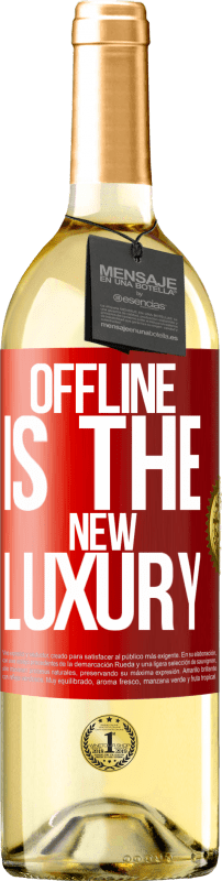 29,95 € Spedizione Gratuita | Vino bianco Edizione WHITE Offline is the new luxury Etichetta Rossa. Etichetta personalizzabile Vino giovane Raccogliere 2025 Verdejo