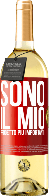 29,95 € | Vino bianco Edizione WHITE Sono il mio progetto più importante Etichetta Rossa. Etichetta personalizzabile Vino giovane Raccogliere 2024 Verdejo