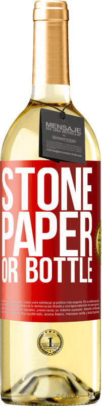 29,95 € Free Shipping | White Wine WHITE Edition Stone, paper or bottle Red Label. Customizable label Young wine Harvest 2022 Verdejo
