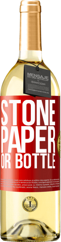 29,95 € Free Shipping | White Wine WHITE Edition Stone, paper or bottle Red Label. Customizable label Young wine Harvest 2025 Verdejo