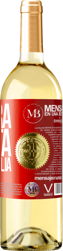 «Pietra, carta o bottiglia» Edizione WHITE