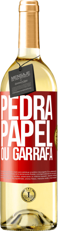 29,95 € | Vinho branco Edição WHITE Pedra, papel ou garrafa Etiqueta Vermelha. Etiqueta personalizável Vinho jovem Colheita 2023 Verdejo