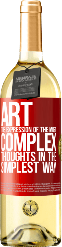 29,95 € | White Wine WHITE Edition ART. The expression of the most complex thoughts in the simplest way Red Label. Customizable label Young wine Harvest 2023 Verdejo