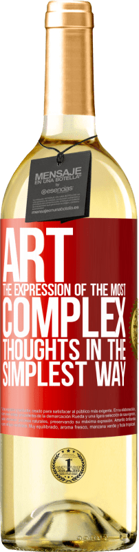 29,95 € | White Wine WHITE Edition ART. The expression of the most complex thoughts in the simplest way Red Label. Customizable label Young wine Harvest 2024 Verdejo