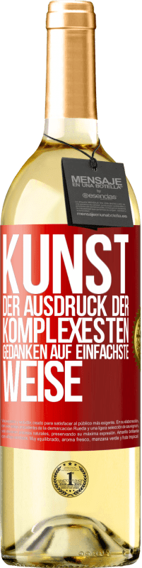 29,95 € | Weißwein WHITE Ausgabe KUNST. Der Ausdruck der komplexesten Gedanken auf einfachste Weise Rote Markierung. Anpassbares Etikett Junger Wein Ernte 2024 Verdejo