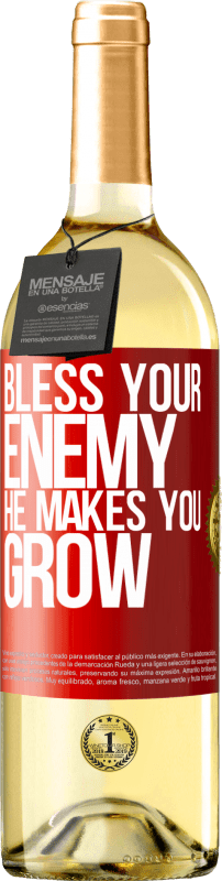 29,95 € | White Wine WHITE Edition Bless your enemy. He makes you grow Red Label. Customizable label Young wine Harvest 2024 Verdejo