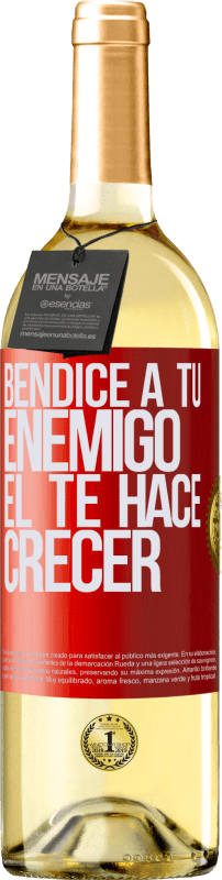 29,95 € | Vino Blanco Edición WHITE Bendice a tu enemigo. Él te hace crecer Etiqueta Roja. Etiqueta personalizable Vino joven Cosecha 2025 Verdejo