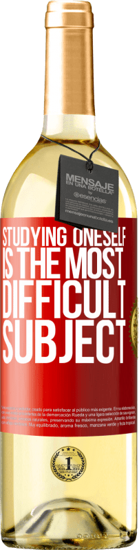 29,95 € | White Wine WHITE Edition Studying oneself is the most difficult subject Red Label. Customizable label Young wine Harvest 2023 Verdejo