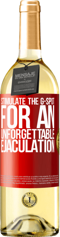 29,95 € | White Wine WHITE Edition Stimulate the G-spot for an unforgettable ejaculation Red Label. Customizable label Young wine Harvest 2023 Verdejo