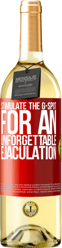 29,95 € | White Wine WHITE Edition Stimulate the G-spot for an unforgettable ejaculation Red Label. Customizable label Young wine Harvest 2024 Verdejo