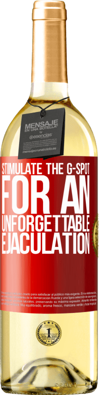 29,95 € | White Wine WHITE Edition Stimulate the G-spot for an unforgettable ejaculation Red Label. Customizable label Young wine Harvest 2025 Verdejo