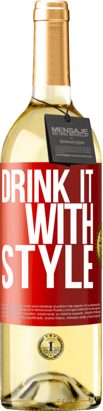 29,95 € | White Wine WHITE Edition Drink it with style Red Label. Customizable label Young wine Harvest 2023 Verdejo