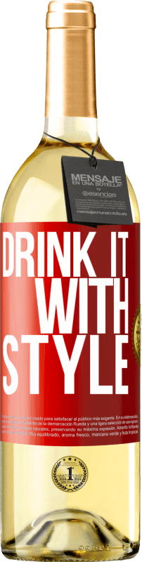 29,95 € | White Wine WHITE Edition Drink it with style Red Label. Customizable label Young wine Harvest 2025 Verdejo