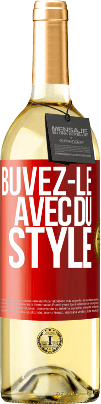 29,95 € | Vin blanc Édition WHITE Buvez-le avec du style Étiquette Rouge. Étiquette personnalisable Vin jeune Récolte 2023 Verdejo