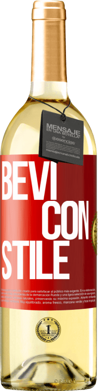 29,95 € | Vino bianco Edizione WHITE Bevi con stile Etichetta Rossa. Etichetta personalizzabile Vino giovane Raccogliere 2024 Verdejo