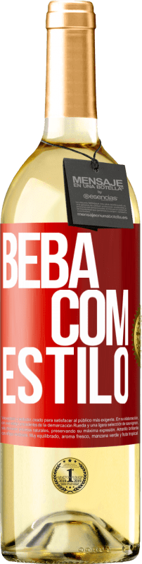 29,95 € Envio grátis | Vinho branco Edição WHITE Beba com estilo Etiqueta Vermelha. Etiqueta personalizável Vinho jovem Colheita 2023 Verdejo