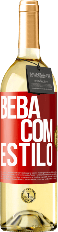 29,95 € | Vinho branco Edição WHITE Beba com estilo Etiqueta Vermelha. Etiqueta personalizável Vinho jovem Colheita 2025 Verdejo